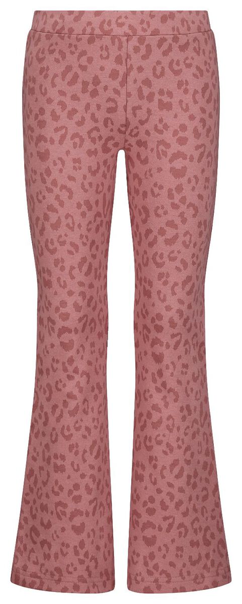 kinder legging flared luipaard roze - 1000026169 - HEMA