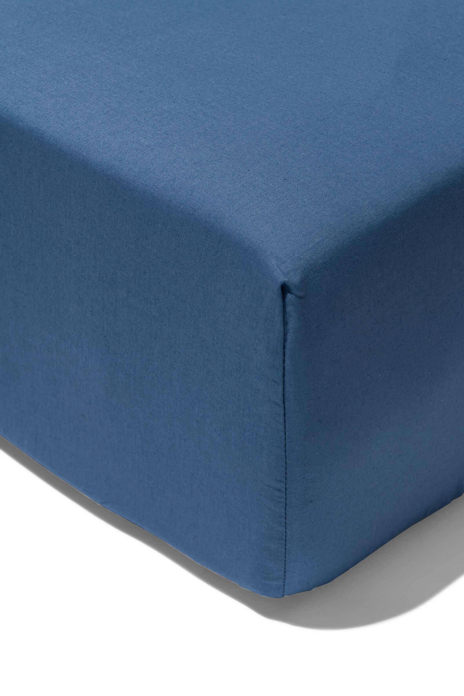 hoeslaken voor boxspring 160x200 zacht katoen blauw - 5120097 - HEMA