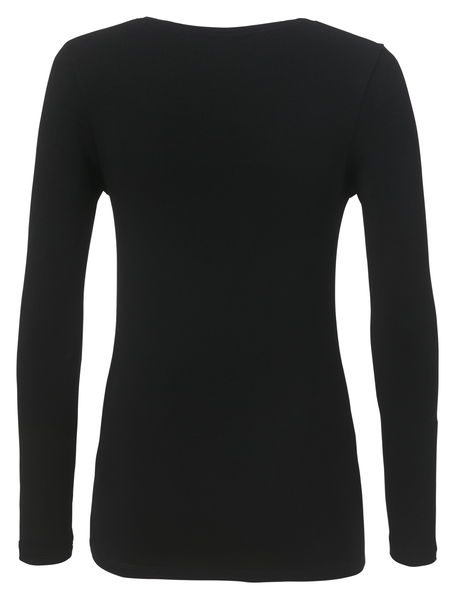 dames t-shirt biologisch katoen zwart zwart - 1000010400 - HEMA