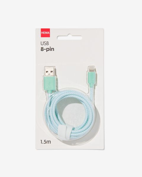 USB laadkabel 8-pin 1.5m - 39630047 - HEMA
