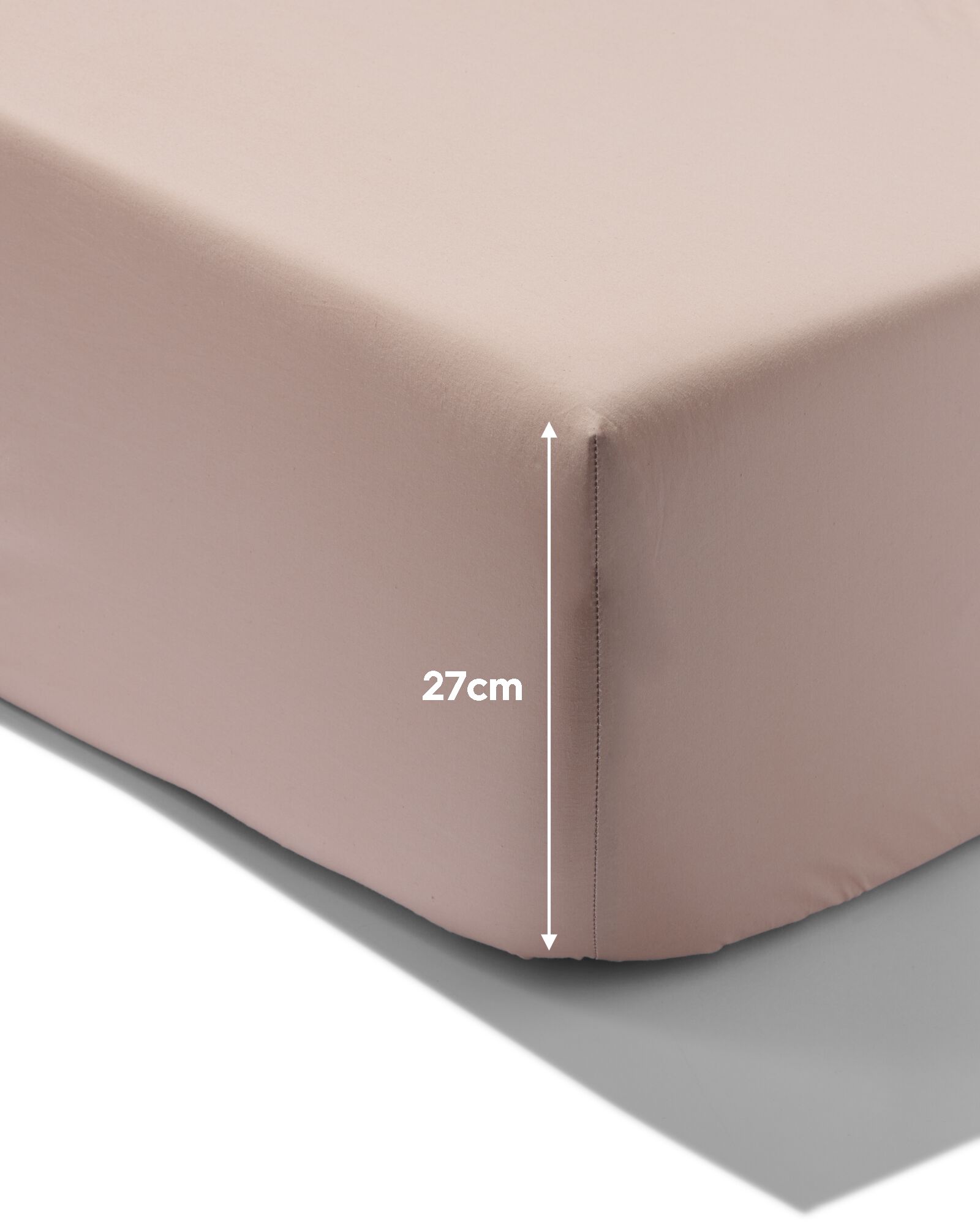 LINDA. hoeslaken percal 160x220 bruisend beige - 5183077 - HEMA