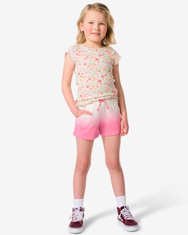 kinder sweatshort kleurverloop roze roze - 30856905PINK - HEMA