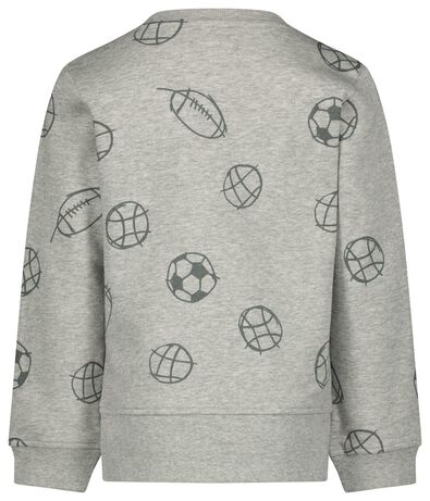 kindersweater sport grijsmelange - 1000022209 - HEMA