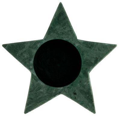 sfeerlichthouder marmer ster 10 cm groen - 25103595 - HEMA