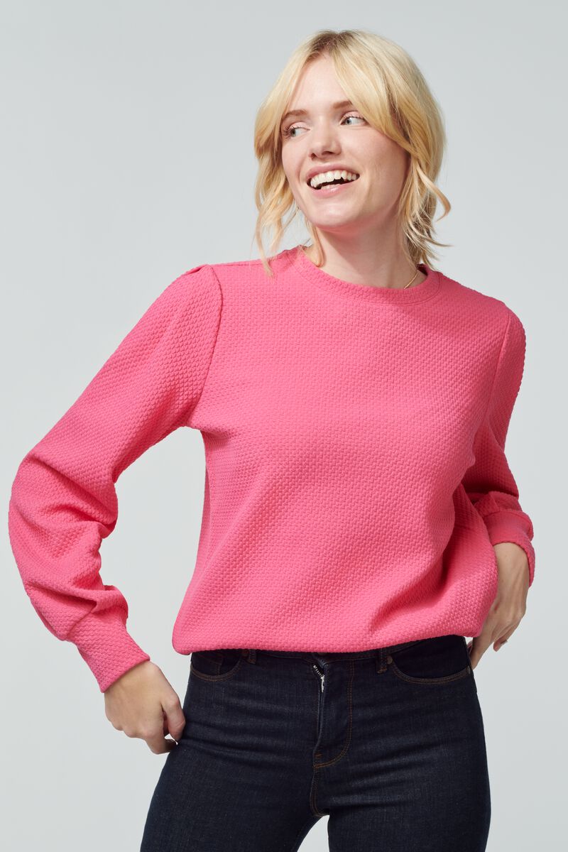 fysiek Reden Populair dames sweater Cherry roze - HEMA