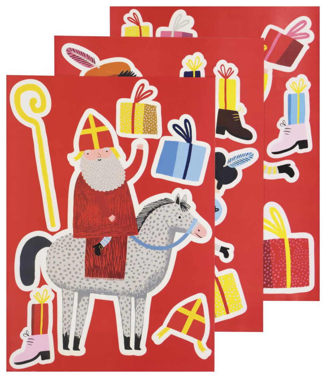 Raamstickers Xl Sinterklaas 42x30 3 Vel Hema
