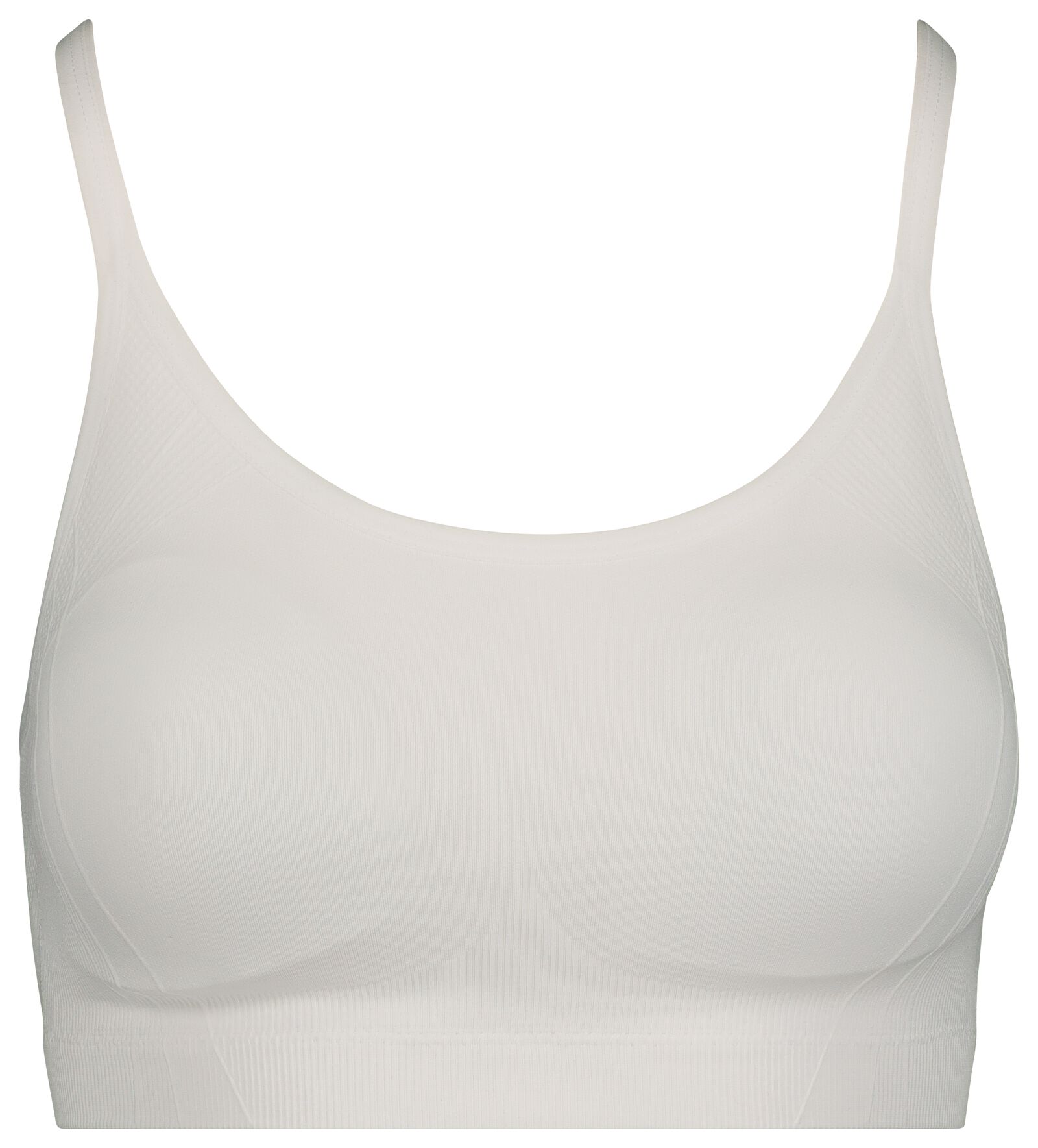 voorgevormde naadloze sportbh light support wit - 1000018881 - HEMA