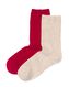 dames sokken met katoen - 2 paar rood rood - 4270470RED - HEMA