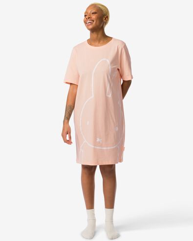 nijntje damesnachthemd katoen perzik XL - 23490067 - HEMA