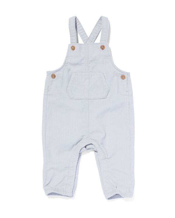 newborn tuinbroek corduroy lichtgrijs lichtgrijs - 33411420LIGHTGREY - HEMA