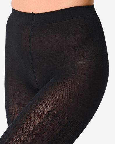 maillot fashion kabel zwart zwart - 1000010288 - HEMA