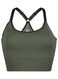 padded sport top - naadloos legergroen legergroen - 1000016503 - HEMA