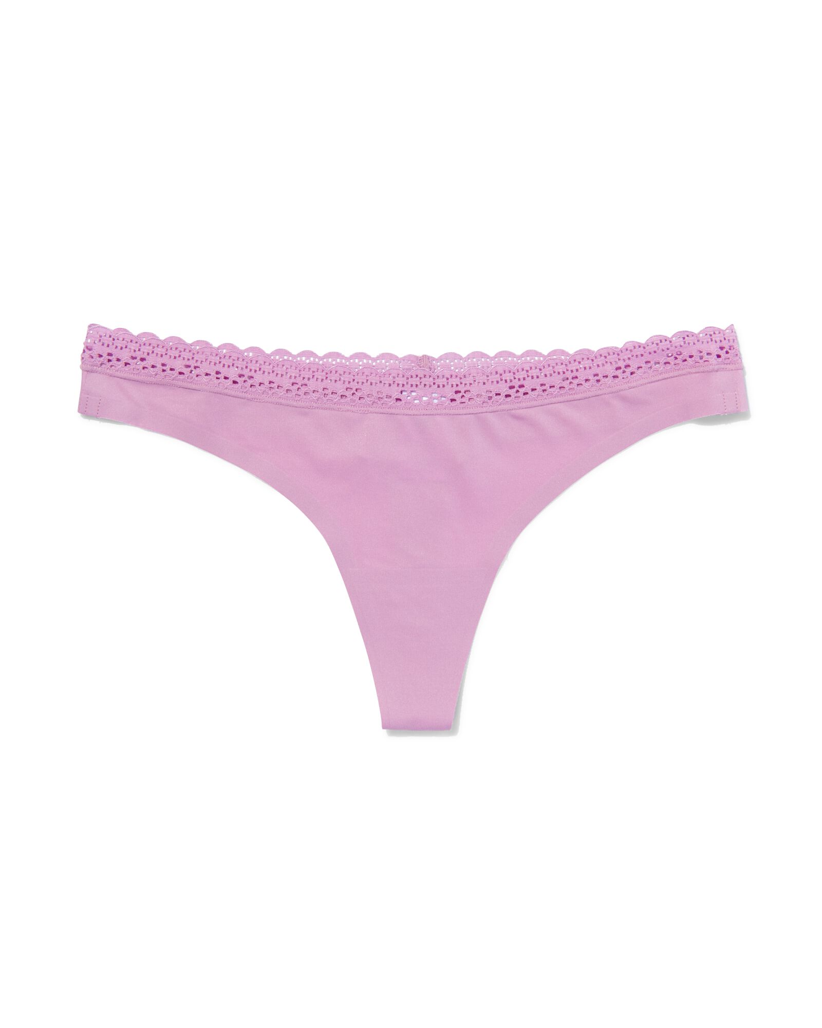 dames string second skin micro met kant roze roze - 19600364PINK - HEMA