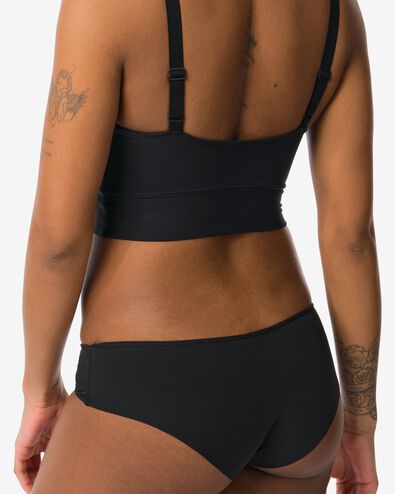 dames brazilian micro met mesh zwart zwart - 19670214BLACK - HEMA
