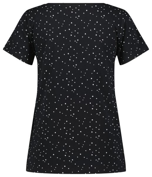 dames pyjama katoen zwart zwart - 1000026651 - HEMA