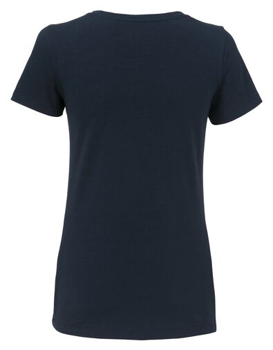 dames t-shirt donkerblauw S - 36398157 - HEMA