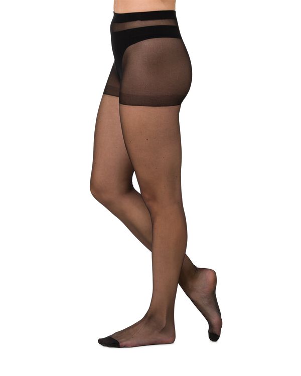 2-pak mat pantys 15 denier zwart zwart - 1000000745 - HEMA