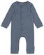 newborn baby jumpsuit rib blauw - 1000026329 - HEMA