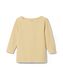 dames t-shirt Kacey met structuur geel - 36296260YELLOW - HEMA