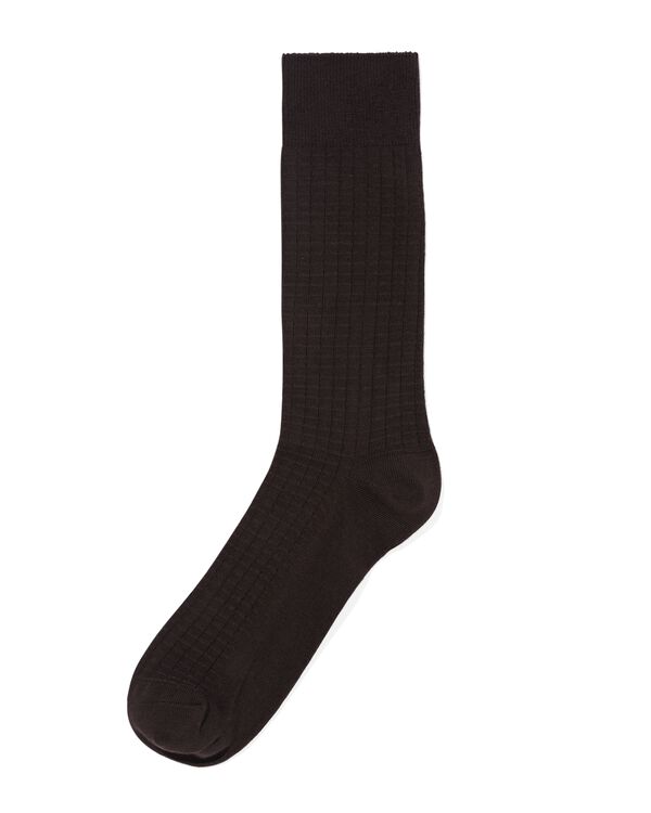 herensokken 1 paar met 3D-ruit  bruin bruin - 4104770BROWN - HEMA