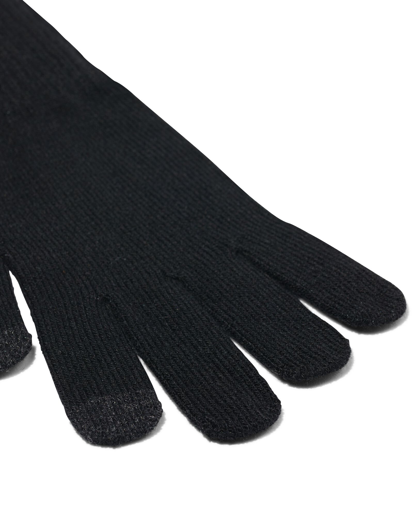kinderhandschoenen met touchscreen - 2 paar zwart 122/140 - 16700362 - HEMA