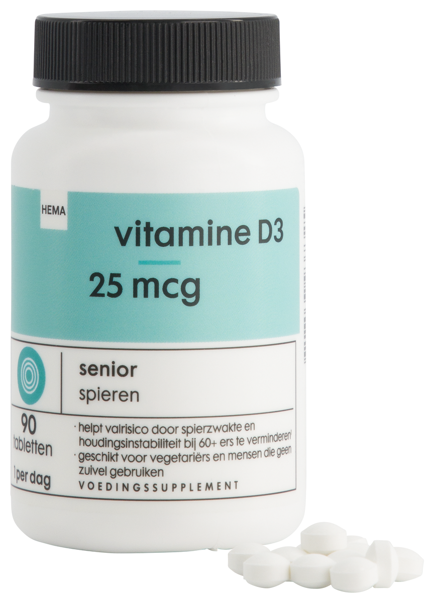 vitamine D3 25mcg - 90 stuks - 11402192 - HEMA