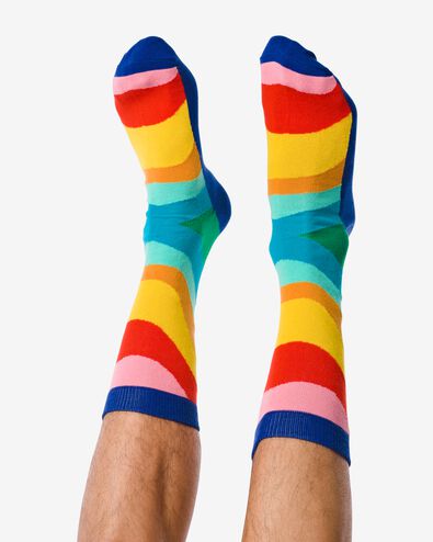 sokken met katoen stay groovy multi multi - 4141120MULTI - HEMA