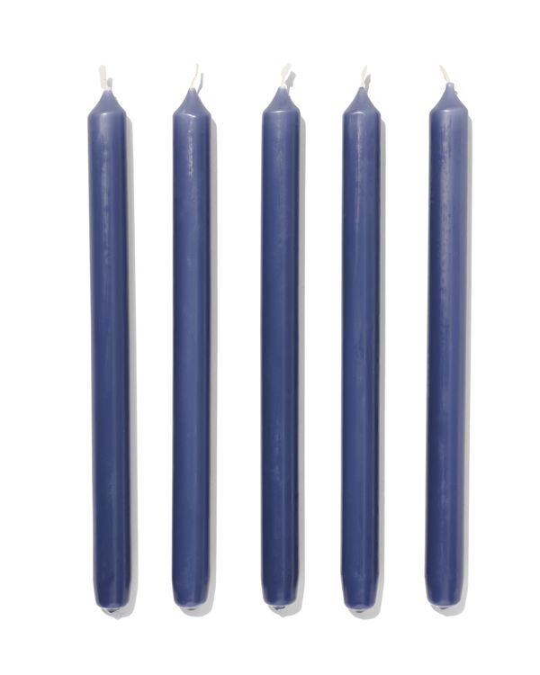 lange huishoudkaarsen Ø2.2x29 blauw - 12 stuks - 13502931 - HEMA