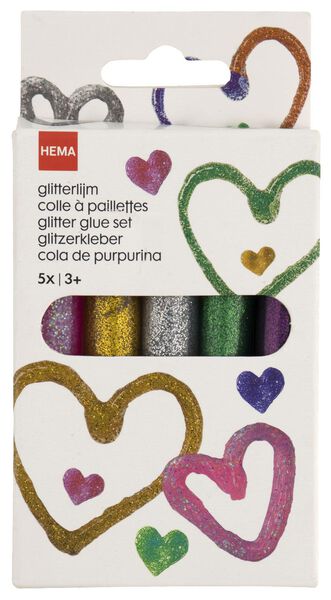 glitterlijm - 5 stuks - 15900067 - HEMA