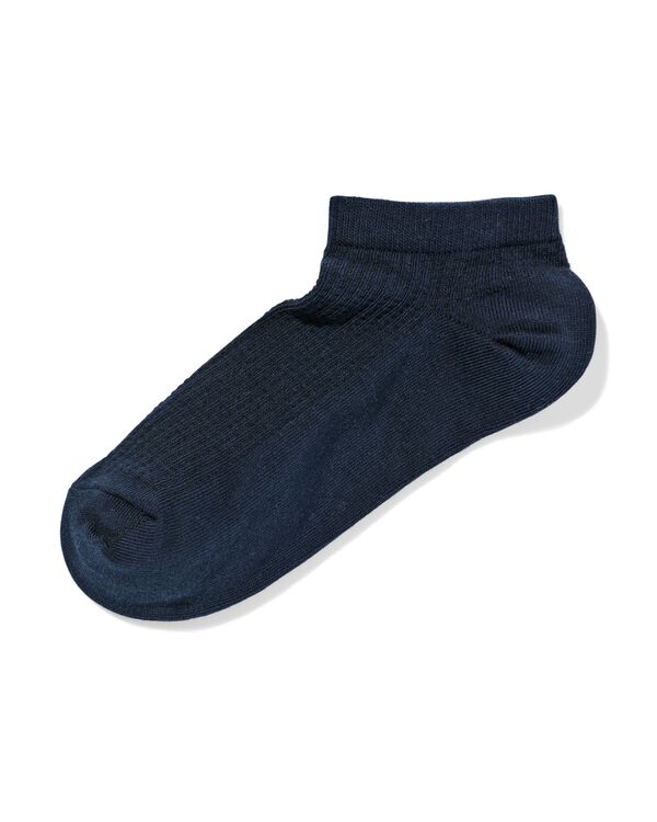 dames enkelsokken structuur donkerblauw donkerblauw - 4280555DARKBLUE - HEMA