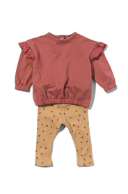 baby kledingset legging en sweater roze roze - 1000029733 - HEMA