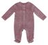 newborn jumpsuit rib velours donkerpaars donkerpaars - 1000029161 - HEMA