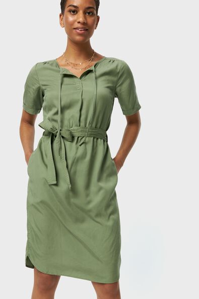dames jurk groen - 1000028036 - HEMA