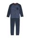 kinder pyjama abstract donkerblauw - 23040680DARKBLUE - HEMA