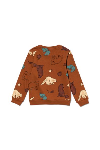 kinder sweater kamperen bruin - 1000029535 - HEMA