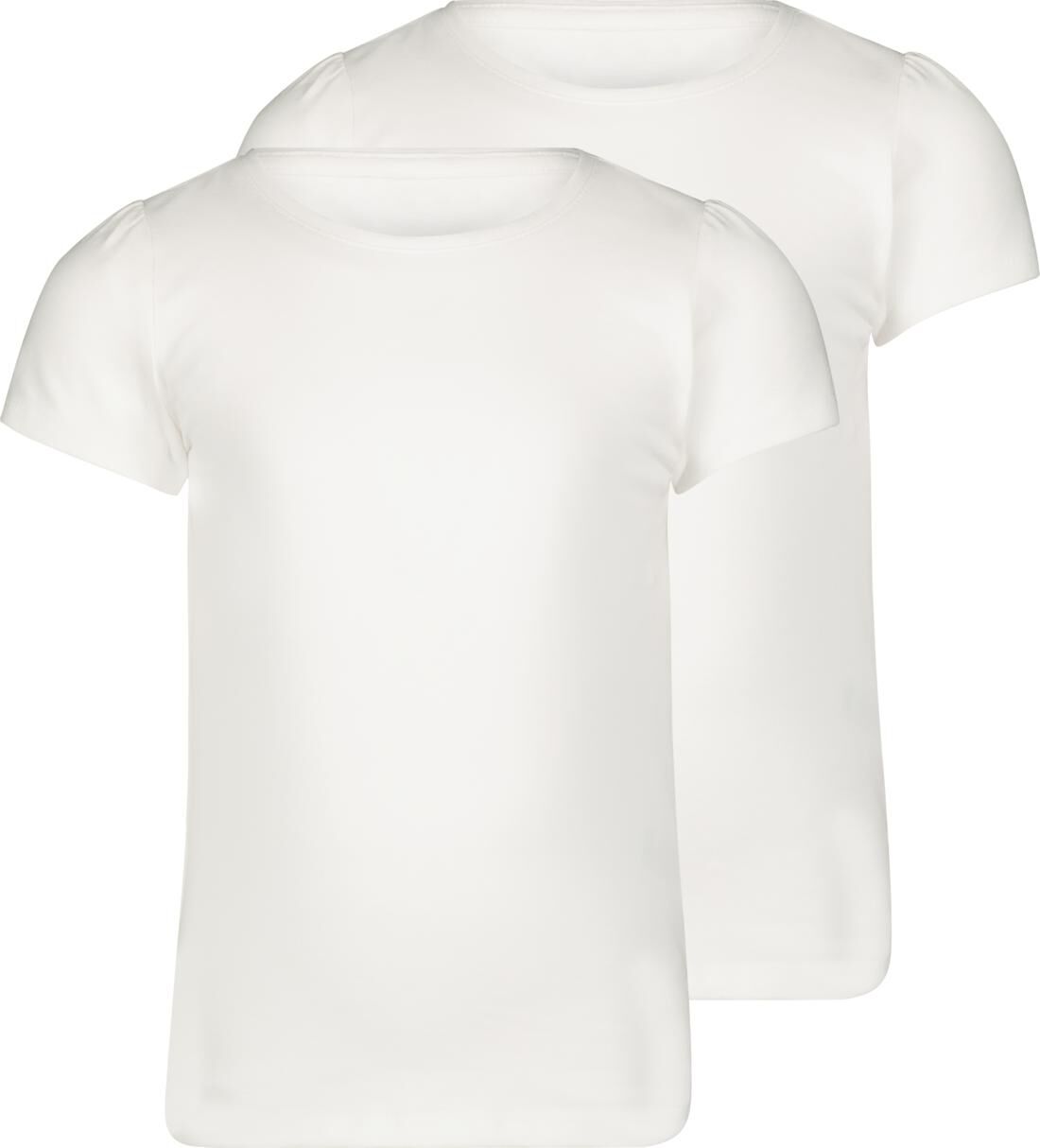 HEMA Kinder T-shirts - 2 Stuks Wit (wit)