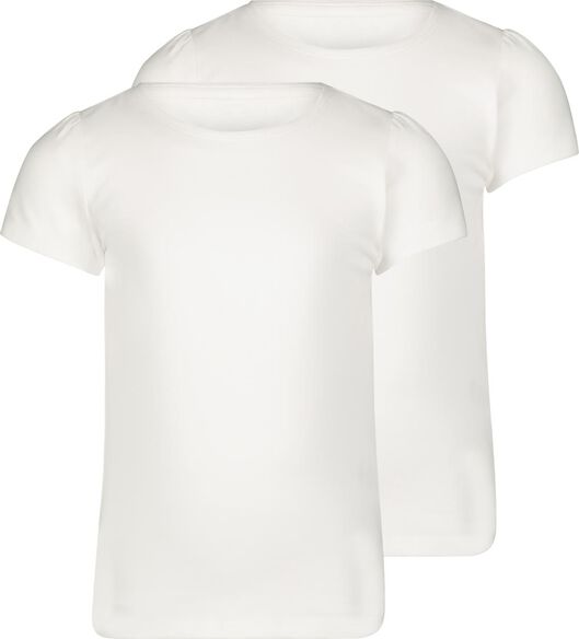 kinder t-shirts - 2 stuks wit 86/92 - 30843930 - HEMA