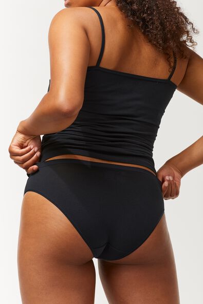 dames slip zacht katoen zwart M - 19623742 - HEMA