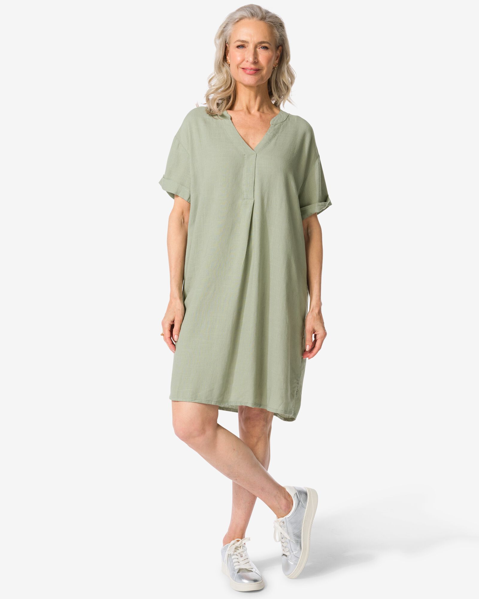 damesjurk Sola  groen groen - 36200825GREEN - HEMA
