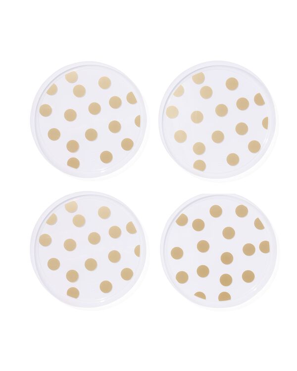 herbruikbare bordjes stip goud 4 stuks - 14250076 - HEMA