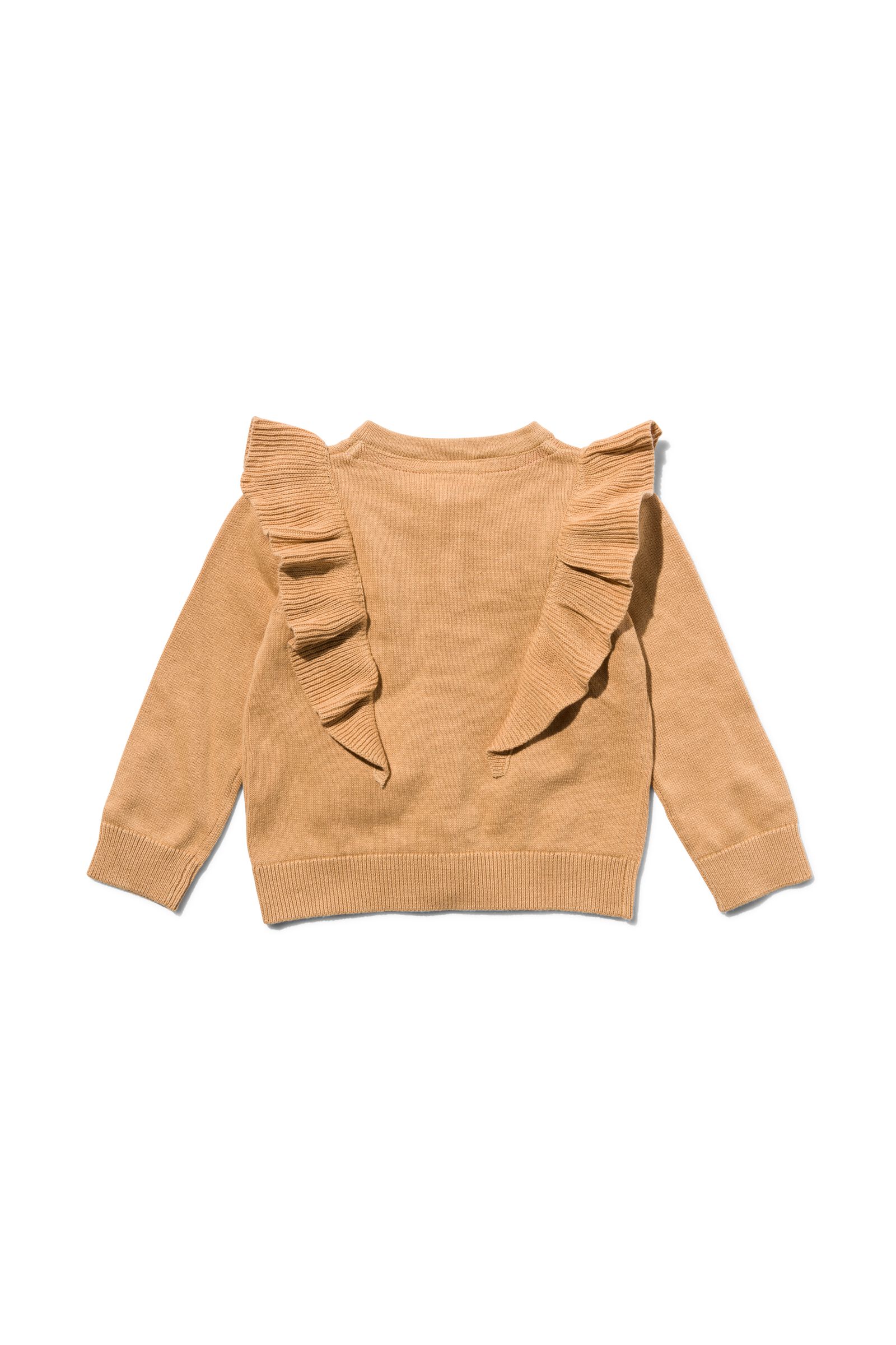 baby vest gebreid met ruffles beige - 1000029713 - HEMA