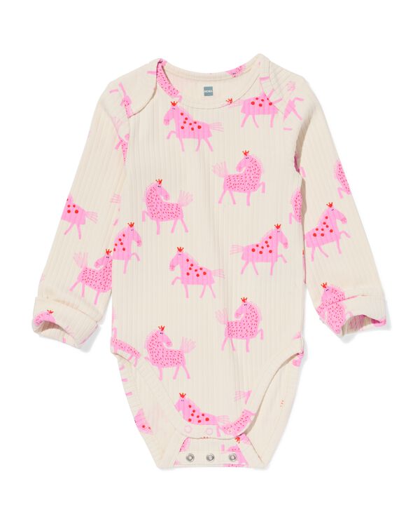 meegroeiromper ecovero™ paard gebroken wit gebroken wit - 33307150OFFWHITE - HEMA
