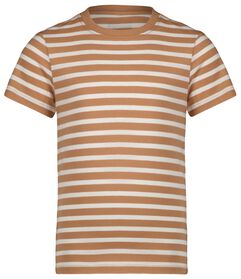 kinder t-shirt strepen bruin bruin - 1000026905 - HEMA