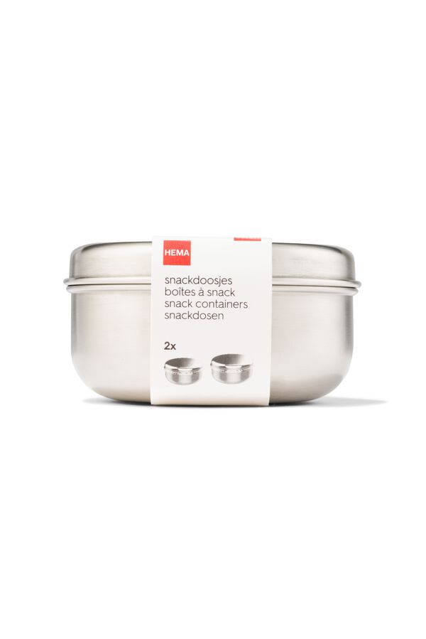 snackdoosjes rvs - 2 stuks - 80650094 - HEMA