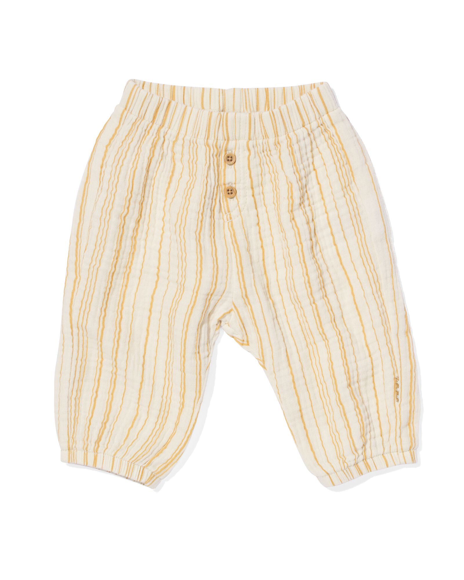 newborn broek mousseline ecru - 33495810ECRU - HEMA