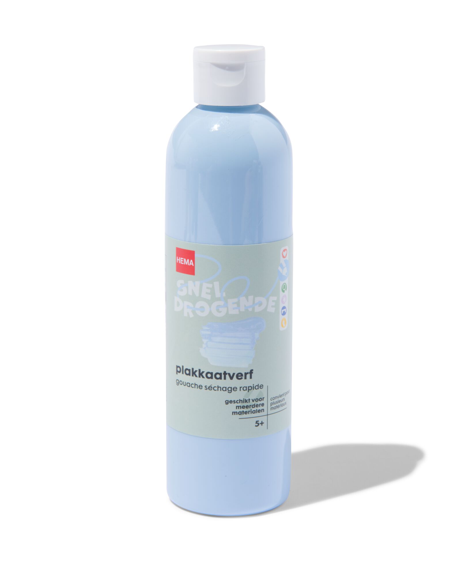 plakkaatverf lichtblauw 250ml - 15960035 - HEMA