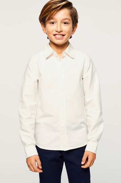 kinderoverhemd gebroken wit gebroken wit - 1000022435 - HEMA