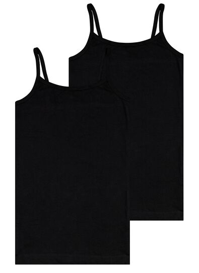 kinder hemden katoen/stretch - 2 stuks zwart 158/164 - 19391014 - HEMA