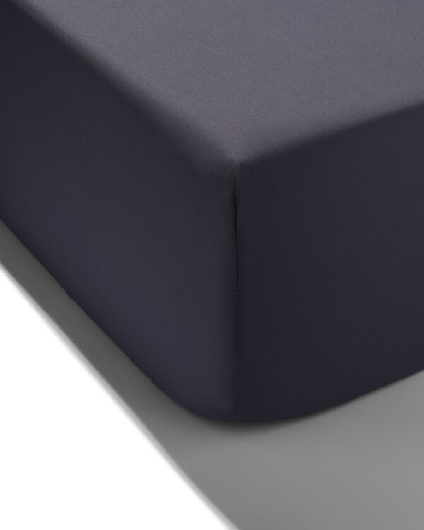 hoeslaken percal 140x200 donkergrijs - 5190084 - HEMA