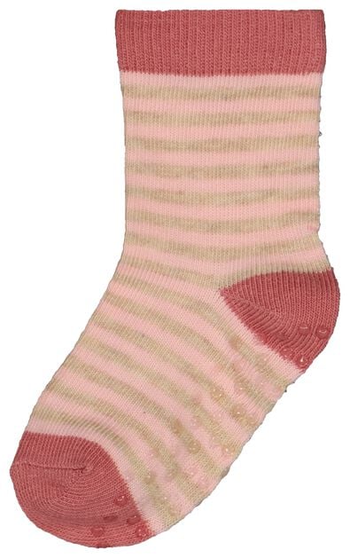 baby sokken met katoen - 5 paar roze 24-30 m - 4720545 - HEMA
